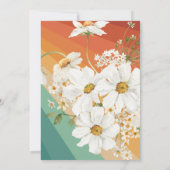 hallo Baby | Retro Daisy Rainbow-Baby shower Kaart (Achterkant)