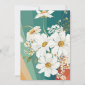 hallo Baby | Retro Daisy Rainbow-Baby shower Kaart (Achterkant)