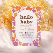 Hallo Baby Retro Madeliefje Oranje & Paarse Babybo