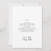 Hallo Baby Retro minimalist Aankondiging (Achterkant)