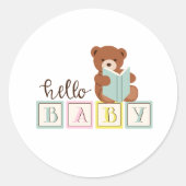 hallo Baby Ronde Sticker (Voorkant)