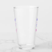 Hallo baby roze paarse hart naam waterverf boho glas (Links)
