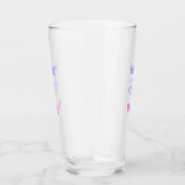 Hallo baby roze paarse hart naam waterverf boho glas (Rechts)