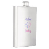 Hallo baby roze paarse hart waterverf boho flacon (Rechts)