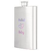 Hallo baby roze paarse hart waterverf boho flacon (Links)