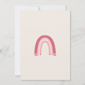 hallo baby roze regenboog & wolkenkrabber aankondiging (Achterkant)