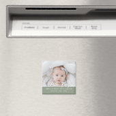 Hallo Baby Sage Green Contemporary Magneet (Insitu (Vaatwasser))