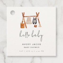 Hallo Baby | Schattige Boho Kleding Baby shower Bedankjes Labels
