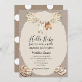 Hallo Baby Schattige neutraal beige Kaart (Voorkant / Achterkant)