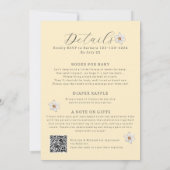 Hallo Baby shower Alles-in-één geel voorjaar Kaart (Achterkant)