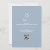 Hallo Baby shower alles in één stoffig blauw Kaart (Achterkant)