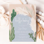 Hallo baby shower Boho cactus pampas arch boy Kaart<br><div class="desc">hallo Baby! Hallo baby shower Tropische Boho woestijngroene cactus en pampasgras baby boy,  pampas waterverf,  boog gevormd met gedempte aardetinten met licht gedempte blauw,  beige en terracotta kleuren.</div>