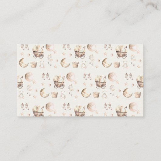 Hallo Baby shower Boho Kleding Meisje Luier Raffle Informatiekaartje (Achterkant)