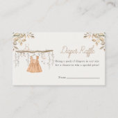 Hallo Baby shower Boho Kleding Meisje Luier Raffle Informatiekaartje (Voorkant)