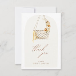 Hallo Baby shower Boho Pampas Grass Genderneutraal Bedankkaart