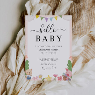 Hallo Baby shower bruiloft Kaart
