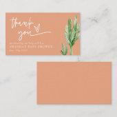 Hallo Baby shower Cactus Gender Neutrale Desert Informatiekaartje (Voorkant / Achterkant)