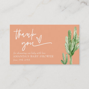 Hallo Baby shower Cactus Gender Neutrale Desert Informatiekaartje