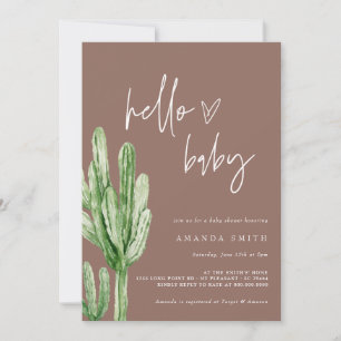 Hallo Baby shower Cactus Genderneutrale Woestijn Kaart