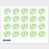 Hallo Baby shower Cactus Ronde Sticker (Vel)