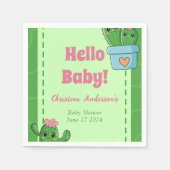 Hallo Baby shower Cactus Servet (Voorkant)