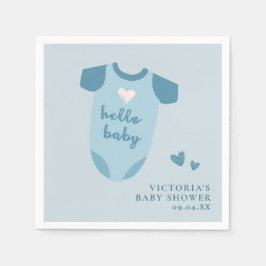 Hallo Baby shower Dusty Blue Servet
