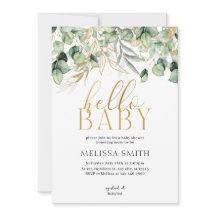 Hallo Baby shower Eucalyptus Greenery