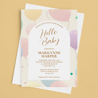 Hallo Baby shower Genderneutraal Kaart