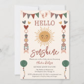 Hallo Baby shower Genderneutrale Boho Kaart (Voorkant)