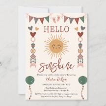Hallo Baby shower Genderneutrale Boho