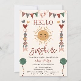 Hallo Baby shower Genderneutrale Boho Kaart