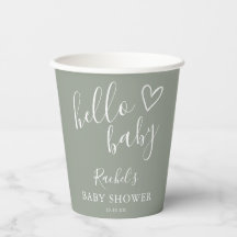 hallo Baby shower Genderneutrale Boho Sage Green