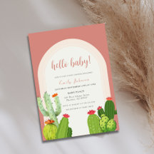 Hallo Baby shower Geslachtsneutrale Boho cactus Ar