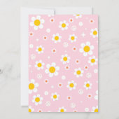 Hallo Baby shower Groovy Retro Boho Daisy Kaart (Achterkant)