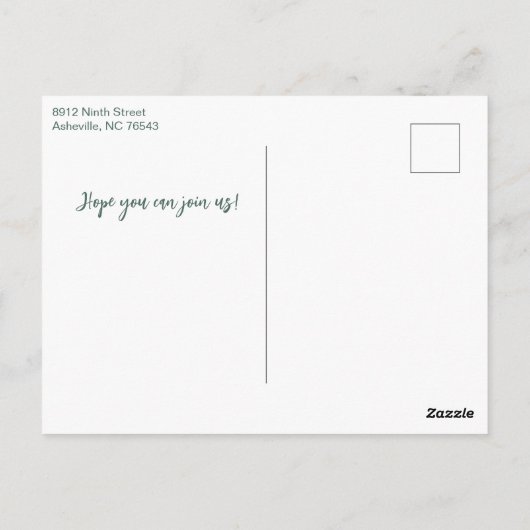 Hallo Baby shower Leuke Mint Sage Roze Bloem Briefkaart (Achterkant)