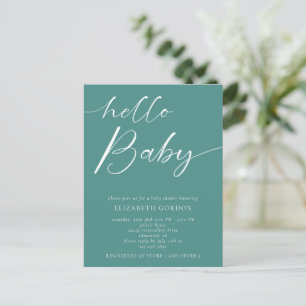 hallo Baby shower minimalistisch geslacht Neutral  Briefkaart
