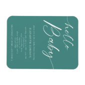 hallo Baby shower minimalistisch geslacht Neutral  Magneet (Horizontaal)