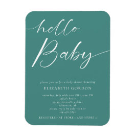 hallo Baby shower minimalistisch geslacht Neutral  Magneet