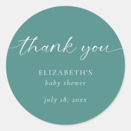 hallo Baby shower minimalistisch geslacht Neutral  Ronde Sticker