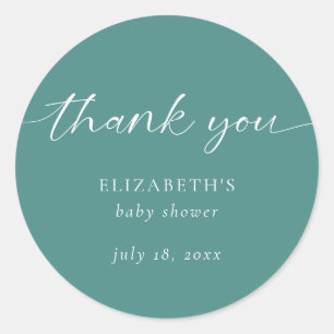 hallo Baby shower minimalistisch geslacht Neutral Ronde Sticker