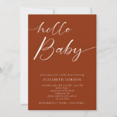 hallo Baby shower minimalistisch koper Neutral Boh Kaart (Voorkant)