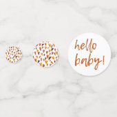 Hallo Baby shower Modern Genderneutraal Confetti (Voorkanten)