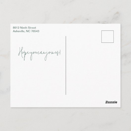 Hallo Baby shower Munt Sage Roze Bloem Briefkaart (Achterkant)