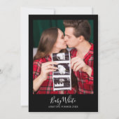 Hallo Baby shower neutraal zwart-wit foto Kaart (Achterkant)