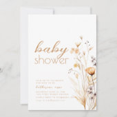 Hallo Baby shower Party Uitnodiging Sjabloon Wit (Voorkant)