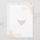 Hallo Baby shower Roze Pampas Grass Boho Kaart (Achterkant)