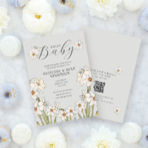 Hallo Baby shower Spring Daffodil QR Code
