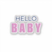 Hallo Baby Shower Sticker (Voorkant)