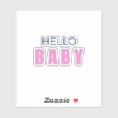 Hallo Baby Shower Sticker (Vel)