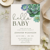 Hallo Baby shower Succulente botanische woestijn Kaart